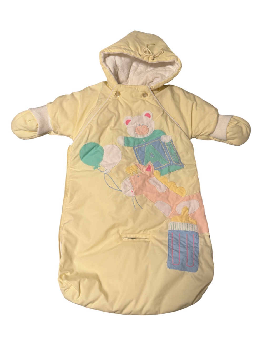 Vintage London Fog Climate Control Quilted Winter Bunting Coverall • 0-6m